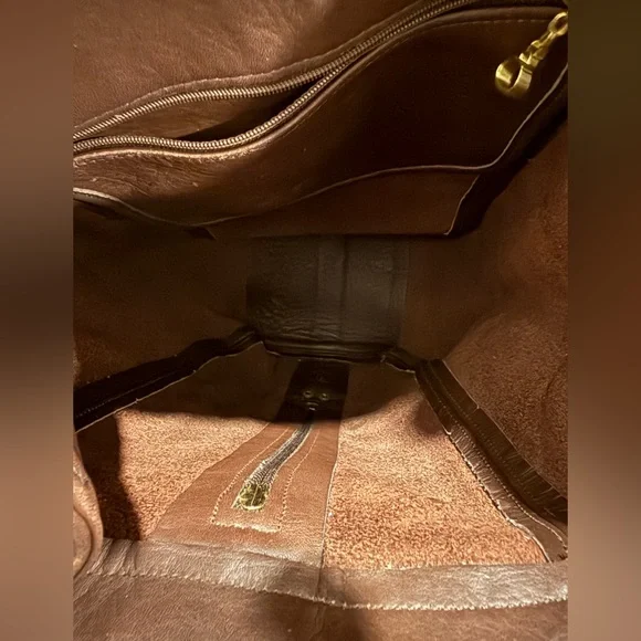 Coach vintage Brown Leather buckle Sling backpack - Picture 6 of 10